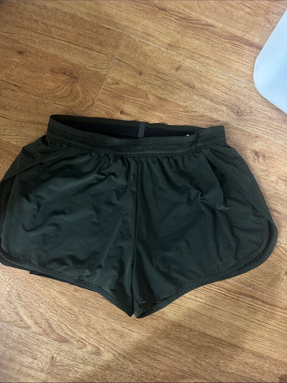 Nike Olive Athletic Running Shorts